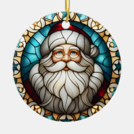 Cerámica Adorno de Navidad Santa de Vidrio Falso Teñido 4