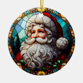 Cerámica Adorno de Navidad Santa de Vidrio Falso Teñido 5