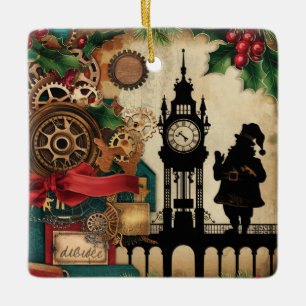 Cerámica Adorno de Navidad Steampunk