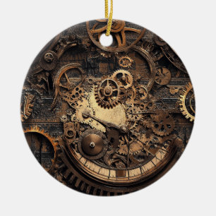 Cerámica Adorno de Navidad Steampunk Vintage