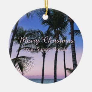 Cerámica Adorno de Navidad Tropical Personalizado