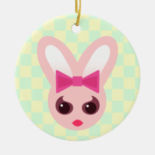 Cerámica Adorno de niña conejo Bunny Kawaii Sassy