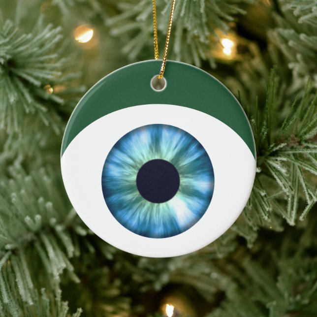 Cerámica Adorno de ojo azul para árbol de Navidad (Árbol)