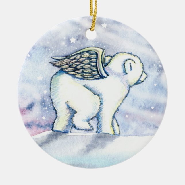 Cerámica Adorno de Osito Polar Pequeño (Frente)