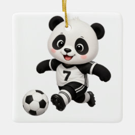 Cerámica Adorno de Panda de Fútbol
