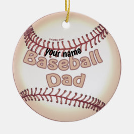 Cerámica Adorno de Papá de béisbol