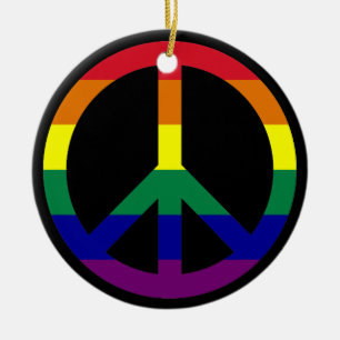 Cerámica Adorno de Paz Arcoíris