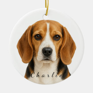 Cerámica Adorno de perro Beagle personalizado con nombre