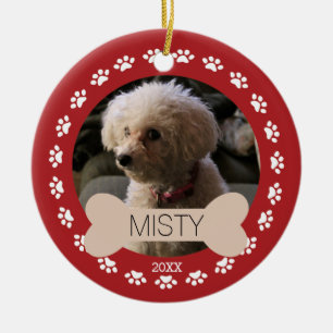 Cerámica Adorno de perro con foto personalizada Paws & Bone