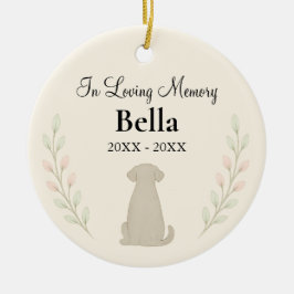Cerámica Adorno de perro personalizado: En memoria amorosa
