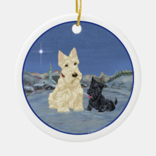Cerámica Adorno de perro Scottie Wheaten