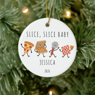 Cerámica Adorno de Pizza Personalizada Slice Slice Baby