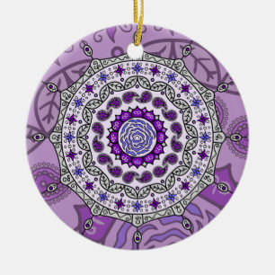 Cerámica Adorno de plata Mehndi Fantasy