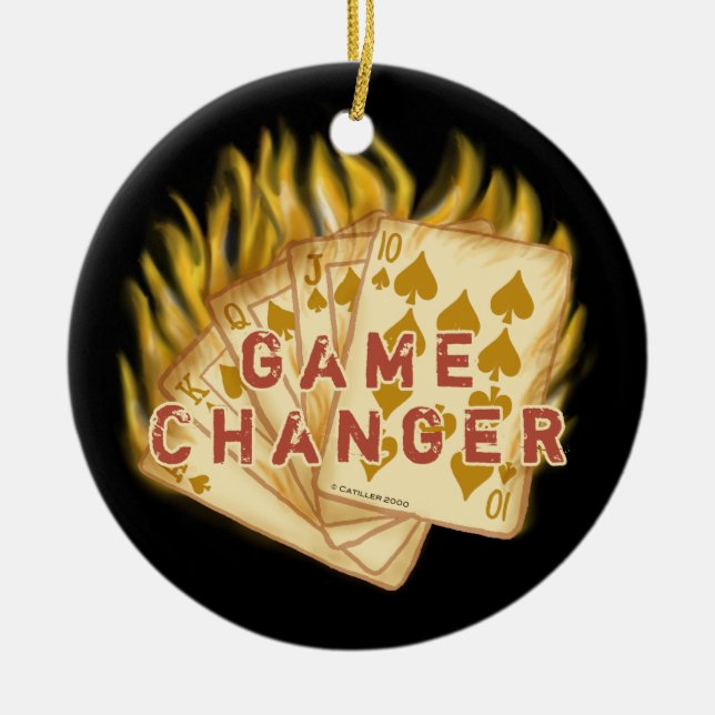 Cerámica Adorno de póquer Game Changer (Frente)