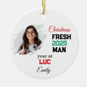 Cerámica Adorno de primer año en la universidad, personaliz