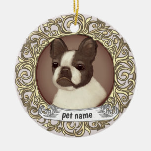 Cerámica Adorno de recuerdo amoroso de Boston Terrier
