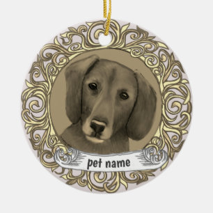 Cerámica Adorno de recuerdo amoroso de Dachshund