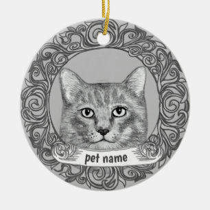 Cerámica Adorno de recuerdo amoroso de gato