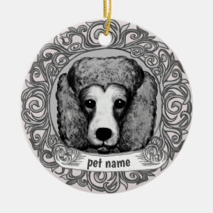 Cerámica Adorno de recuerdo amoroso de perro caniche