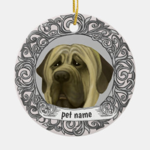 Cerámica Adorno de recuerdo amoroso del perro Mastiff