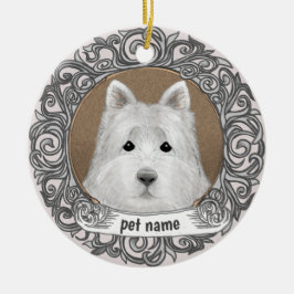 Cerámica Adorno de recuerdo de perro Westie