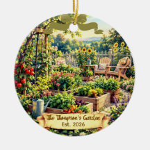 Adorno de regalo de jardín personalizado para la f
