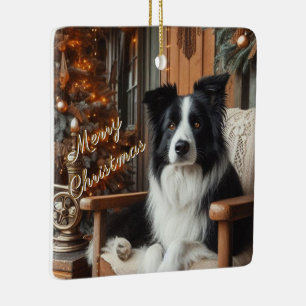 Cerámica Adorno de regalo de Navidad para amantes del perro