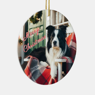 Cerámica Adorno de regalo de Navidad para amantes del perro
