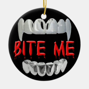 Cerámica Adorno de Sangre y Dientes Múrdeme