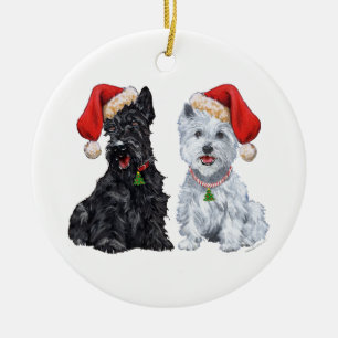 Cerámica Adorno de Scottie y Westie