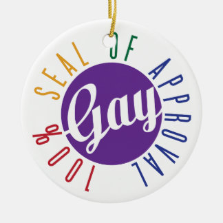 Cerámica Adorno de Sello de Aprobación Gay