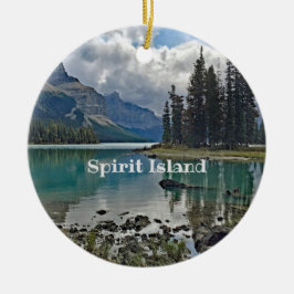 Cerámica Adorno de Spirit Island Parque Nacional Jasper
