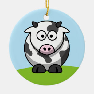 Cerámica Adorno de vaca lechera linda