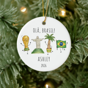 Cerámica Adorno de Vacaciones Personalizadas en Brasil