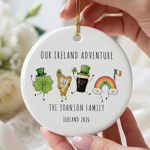 Cerámica Adorno de Vacaciones Personalizadas en Irlanda par