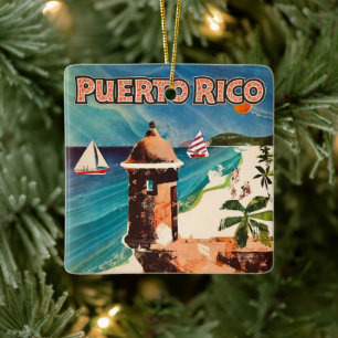 Cerámica Adorno de viaje a Puerto Rico