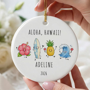Cerámica Adorno de viaje personalizado de Aloha Hawaii