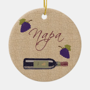 Cerámica Adorno de vino vintage de Napa