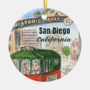 Cerámica Adorno del Barrio Gaslamp de San Diego