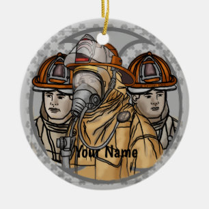 Cerámica Adorno del equipo de bomberos