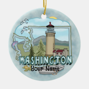 Cerámica Adorno del Faro de Washington