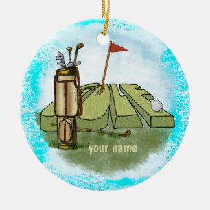 Cerámica Adorno Día de Golf