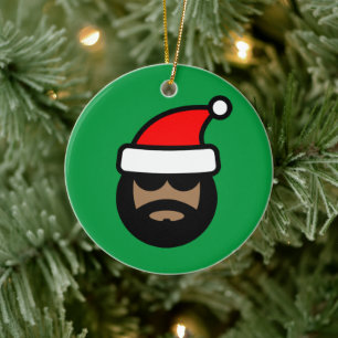 Cerámica Adorno divertido de árbol de Navidad de Papá Noel 