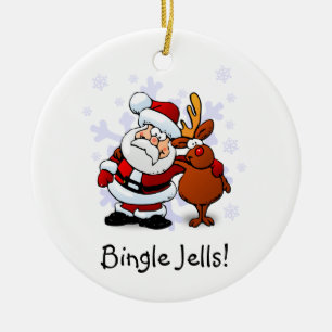 Cerámica Adorno divertido de Navidad Bingle Jells