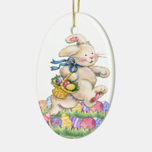 Cerámica Adorno Exclusivo del Conejo de Pascua
