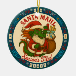 Cerámica Adorno Festivo de Santa Mahj