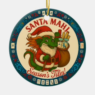 Cerámica Adorno Festivo de Santa Mahj