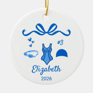 Cerámica Adorno para equipo de natación, Navidad de natació