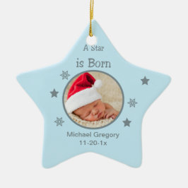 Cerámica Adorno Personalizado con Foto de "Nace una Estrell