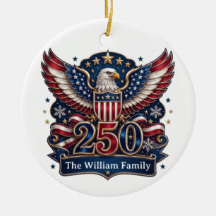 Cerámica Adorno personalizado de águila para familia USA Pa